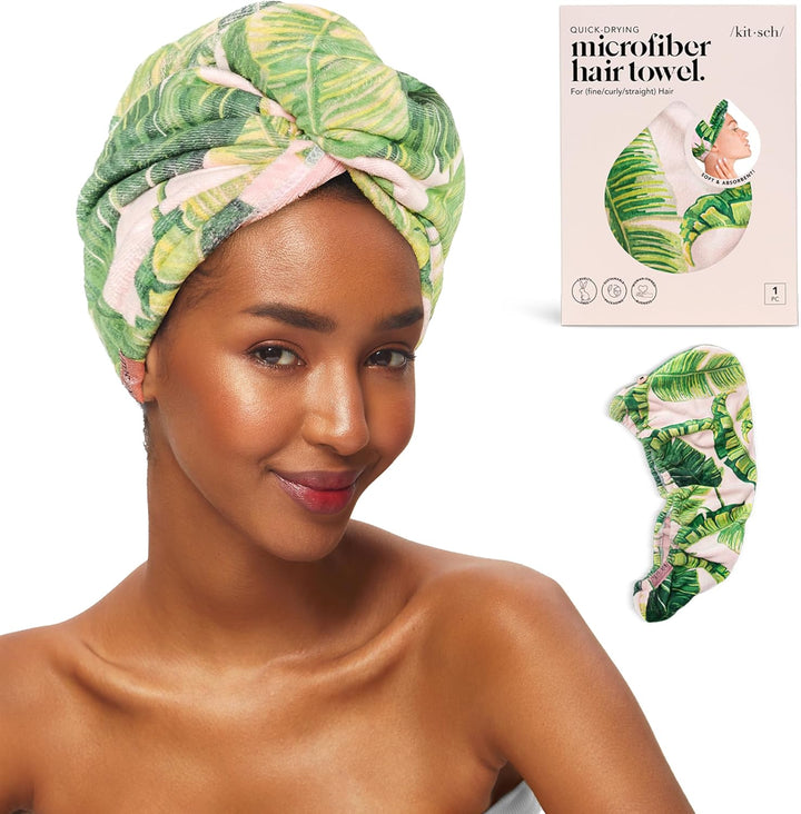 Microfibre Hair Towel Wrap - Quick Dry Curly Hair Wraps for Women | Microfiber Towel for Hair | Hair Drying Towel Wrap | Hair Towels for Women | Hair Turban for Wet Hair - Micro Dot