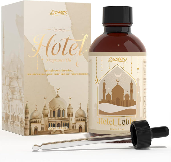 Hotel Lobby Essential Oil, 120Ml, Pure & Natural Luxury Hotel Fragrance Oil, Premium Scented Oil for Diffuser, Home, Candle, Soap Making, Aromatherapy Gift Set for Men & Women
