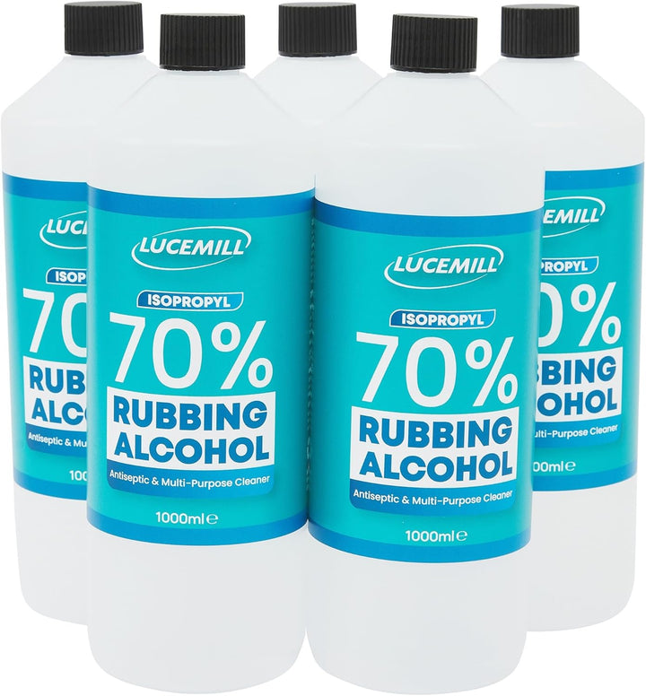 70% Rubbing Alcohol | 1 Litre | Super Strength IPA Surface Sanitiser | 70% Isopropyl Alcohol | Clear Liquid