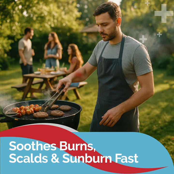 Emergency Burn Gel 120Ml Bottle - Soothing and Cooling Gel Dressing for Burns, Scalds and Sunburn