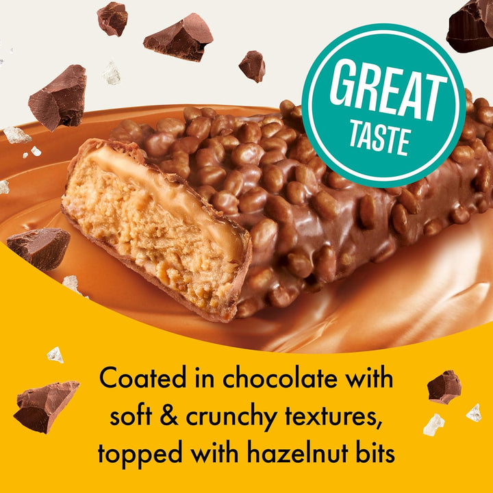 Vitamin and Protein Bars (15 X 40G Bars) — Chocolate Salted Caramel Flavour — 15G High Protein, 9 Vitamins, Low Sugar