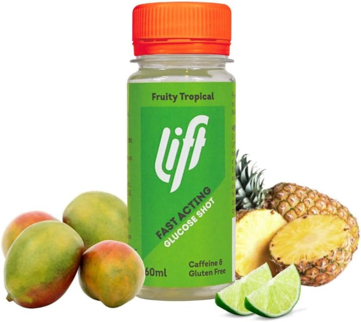 Fast-Acting Glucose Energy Juice Shots, Lemon & Lime, 12 Pack of 60 Ml Bottles