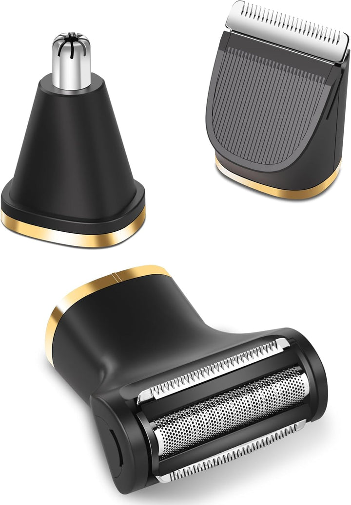 Manscape Body Trimmer Men 3 in 1, Pubic & Ball Trimmer Man IPX7 Waterproof, Rechargeable Body Shavers for Men with 2 Combs, Painless Nose Hairs Trimmer for Man,Wet & Dry