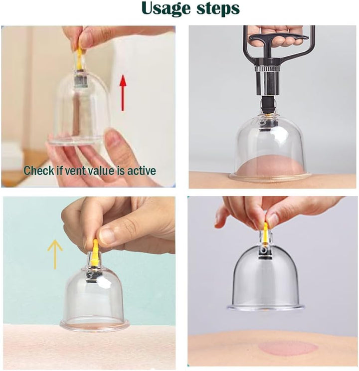 Cupping Therapy Set 20 Cups, Large Size V2.0 for Women Men Vacuum Cup for Body Muscle Back Pain Relief Massage Suck Cellulite Suction Device Cups Cupping Therapy Set