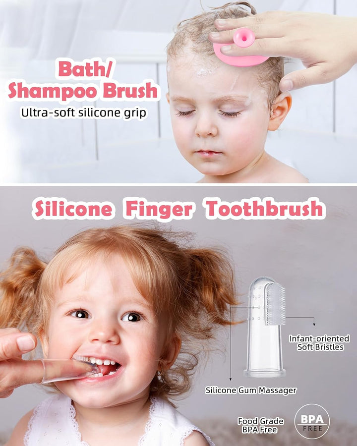 Baby Healthcare and Grooming Kit,  Nursery Care Kit, Newborn Safety Health Care Set with Hair Brush,Comb,Nail Clippers and More for Newborn Infant Toddlers Baby Boys