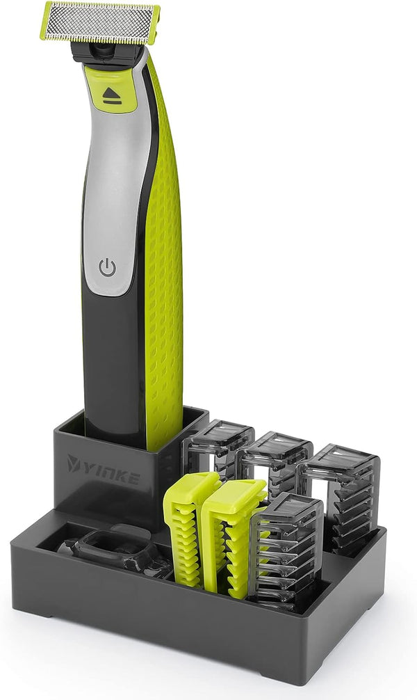 Shaver Stand with Guide Comb Body Skin for Oblade & O Blade Pro QP2520 QP2530 QP2620 QP2630 Face Hair Clippers Beard Trimmer Replacement Pack Kit (6PC+ Stand)