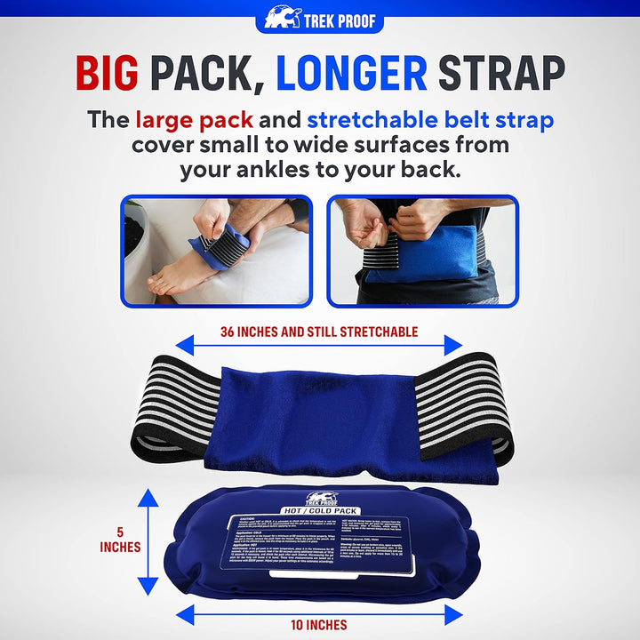 Ice Pack (3-Piece Set) Reusable Hot and Cold Therapy Gel Wrap Support Injury Recovery, Alleviate Joint and Muscle Pain Rotator Cuff, Knees, Back & More
