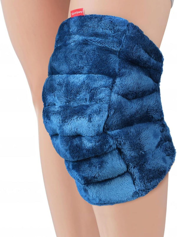Microwave Heat Pad for Knee Pain, Microwavable Heated Knee Wrap for Muscle Relief, Microwave Wheat Bags with Moist Heat Therapy for Injuries, Knee Warmer for Joint Discomfort & Stiff, 1 Pack