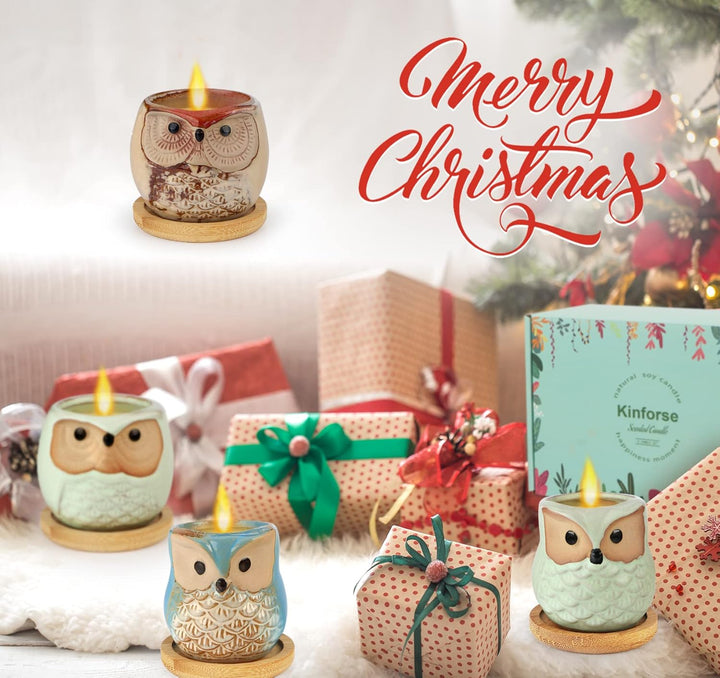Luxury Scented Candle Gift Set for Women - 6-Piece Whimsical Owl-Themed Birthday Gifts for Her, Enchanting Aromatherapy Presents for Women, Thoughtful Anniversary for Best Friend, Mom, Wife
