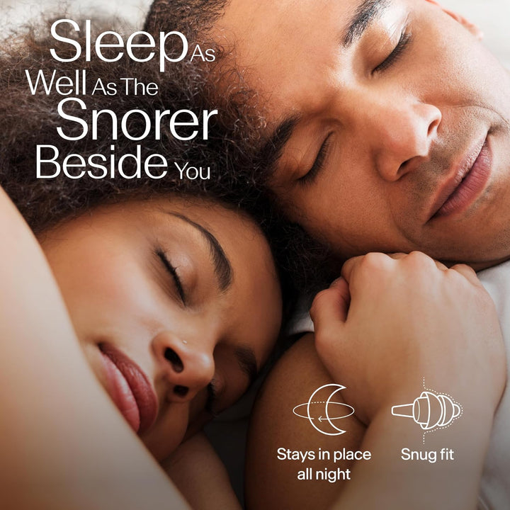 Sleepdeep – Ear Plugs for Sleep - New 3D Oval Shape and Super Soft Reusable Noise Cancelling Ear Plugs - 27Db Noise Reduction - Ideal for Side Sleepers and Block Out Snoring (M/L)