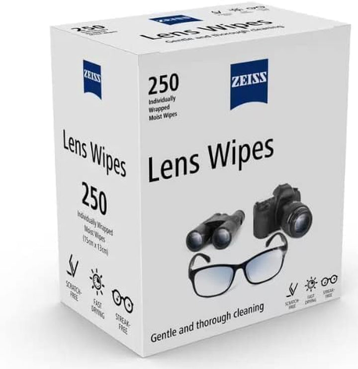 Lens Wipes Pack of 250 Individuly Wrapped Wipes