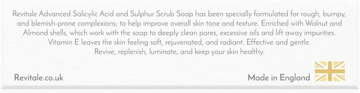 Advanced BHA Salicylic Acid & Sulphur Scrub Soap – Clarifying Exfoliating Bar