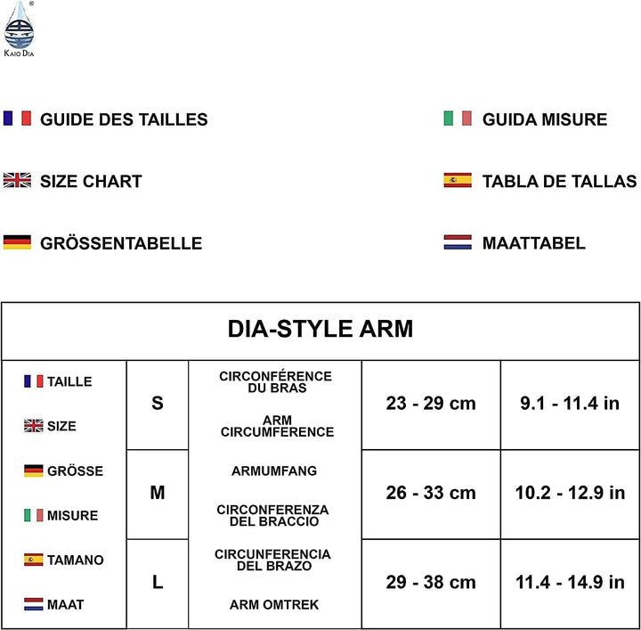 Dia-Style - Elastic Armband for Dexcom G6 Sensor - Elastic Strap for Diabetic with CGM (L (29-38 Cm))