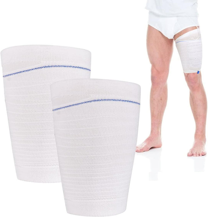 Catheter Leg Bag Holder 2 Pcs Convenient Washable Reusable Elastane Stitched Wrapped Urine Bag Designed for the Incontinent M