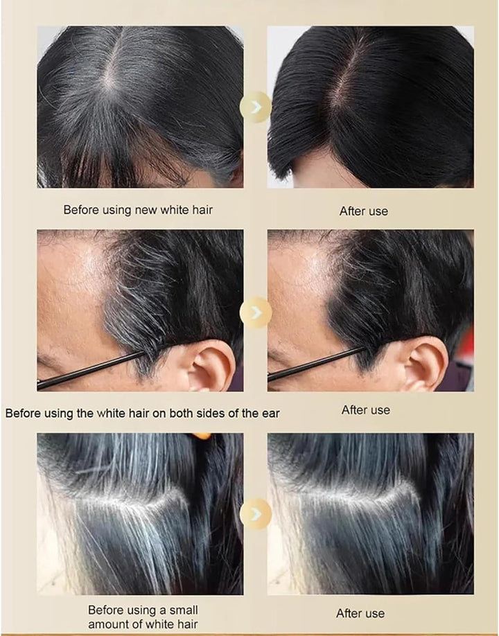 Truametop Hair Dye Stick, 2 in 1 Hair Color Stick, Waterproof and Sweat-Proof Hair Dyestick, Root Touch Upstick, Quick and Easy Coverage, for Women & Men (Brown)