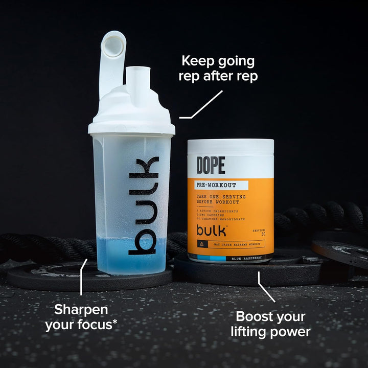 Dope Pre-Workout Powder | Blue Raspberry | 3G Creatine per Serving | 200Mg Caffeine | Citrulline Malate & Arginine AKG | Beta-Alanine | Energy, Focus & Performance | 510G Supplement