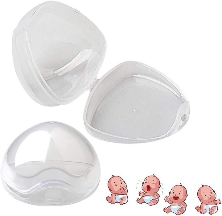 Dummy Case, 4 Pack Transparent Baby Dummy Case Pacifier Case Soother Pod Storage Box Pacifier Holder Box for Kids