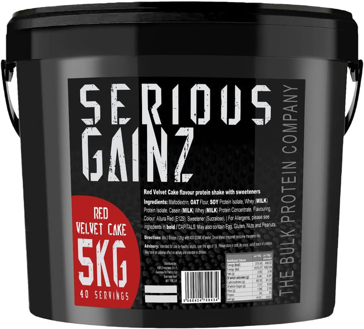 , SERIOUS GAINZ - Whey Protein Powder - Weight Gain, Mass Gainer - 30G Protein Powders (Chocolate, 5Kg)