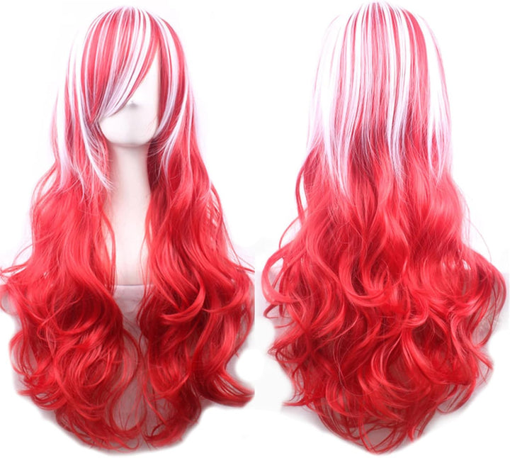 29.5" 75Cm Long Black Wigs for Women Long Straight Synthetic Black Wigs for Party Cosplay Halloween Anime((B-Black)