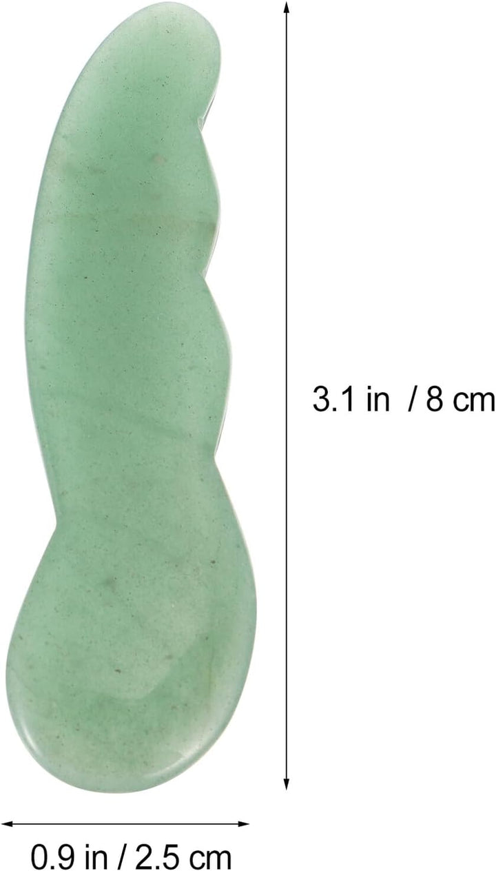 Natural Jade Gua Sha Board Facial Scraping Plate Relief Scraper Green Agate Small Size Face Massage Tool for Relaxation and Skin Care