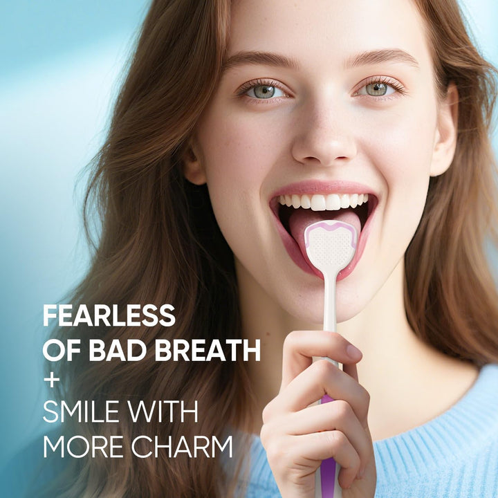 Tongue Cleaner Gel with Tongue Brush – Fresh Breath Oral Care Kit – Tongue Scraper Gel Set for Bad Breath Removal, Maintain Oral Health