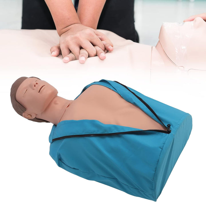 Adult CPR Training Manikin, Professional Adult Cardiopulmonary Resuscitation Training Mannequins First AID Training Manikins, Rubber Half Body Artificial Respiration Adult Dummy for Teaching Training