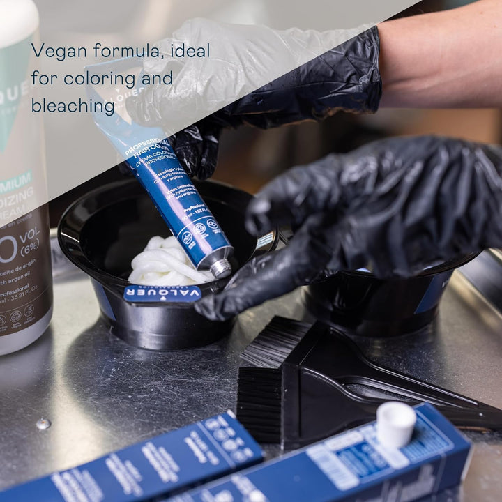 VALQUER Premium Stabilized Cream Peroxide 30 Vol 9% | Professional Oxidizing Cream for Hair Coloring & Bleaching | Vegan Formula with Natural Ingredients | Salon Use | 1L