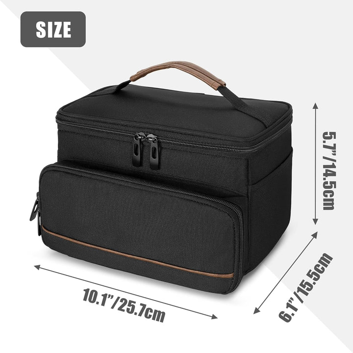 Carrying Case for Clippers, Men Trimmer Kits Storage Bag Compatible with Andis, Hatteker, Oster Hair Clipper and Cutting Tools, Black