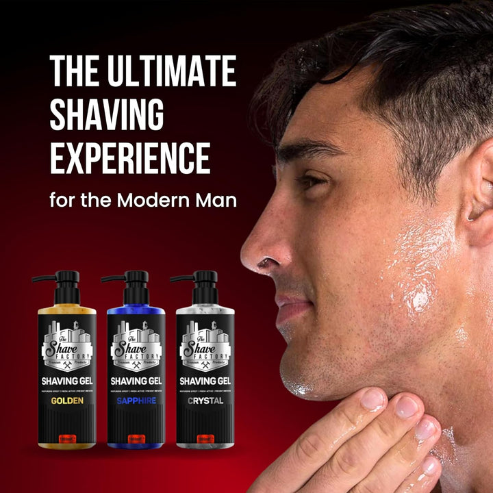 Shaving Gel with 25% More Free - Moisturizing Effect Fresh Active Product for Professional Barbers/Hairdressers and Traditional Shaving Enthusiasts.