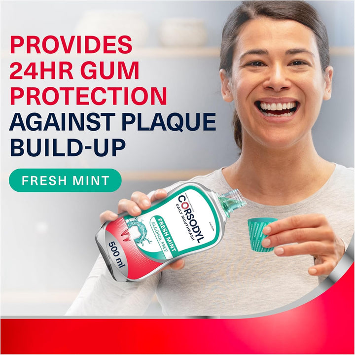 Gum Care Mouthwash Alcohol Free Daily Fresh Mint 500 Ml, Multi, 1 Pack