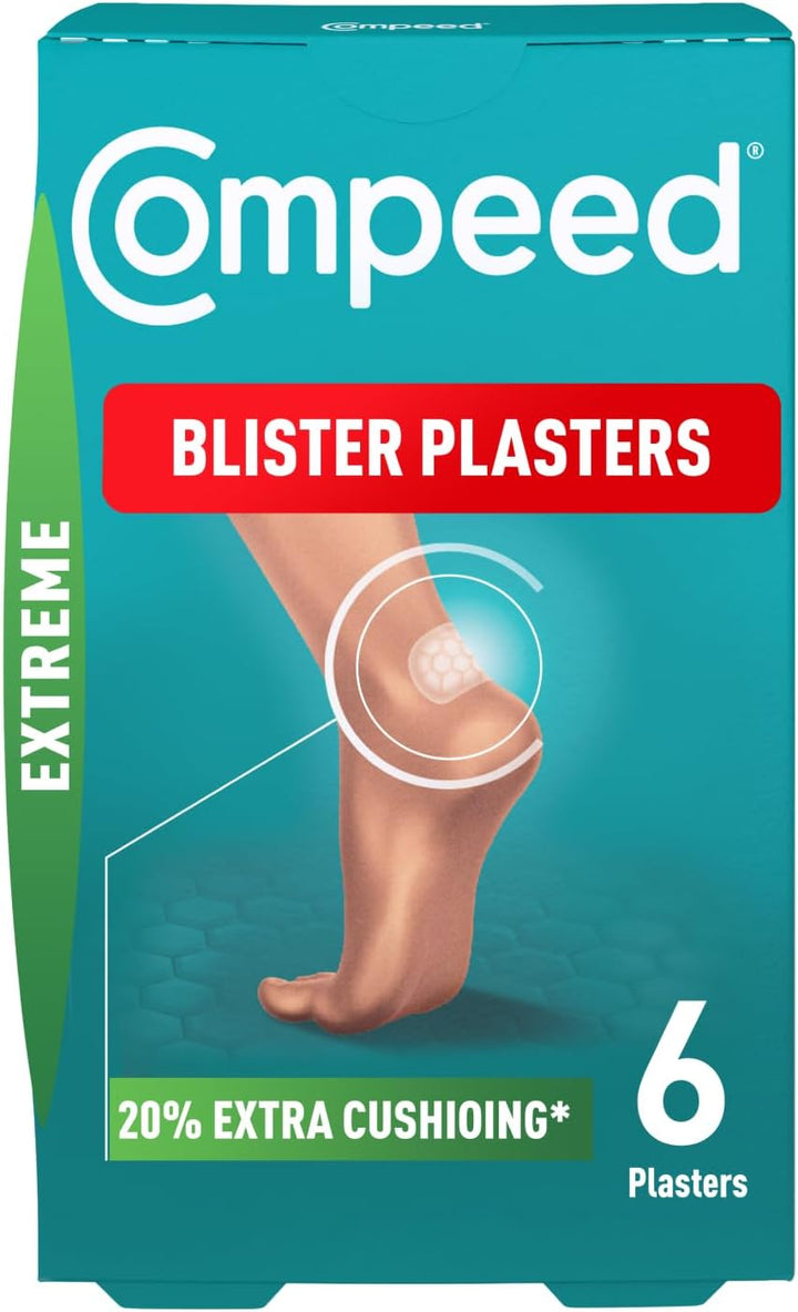 Blister Plasters Extreme 6 Pack - Hydrocolloid Foot Treatment - Heal Fast