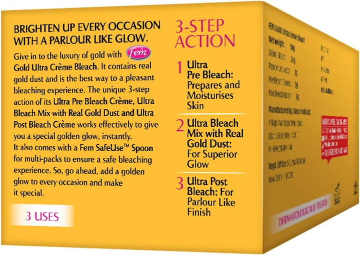 Gold Ultra Cream Bleach 30Gm