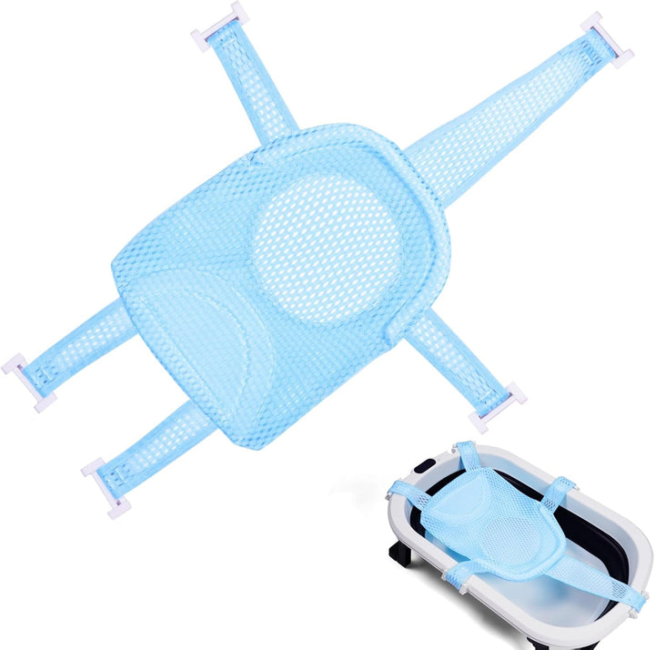 Newborn Baby Bath Seat Support and Pad - Non Slip Bathtub Net, Adjustable Cushion for 0-3 Years