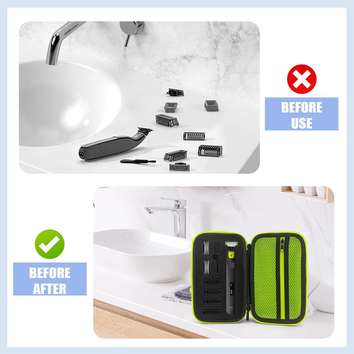 For Philips One Blade Case,Portable Razor Holder Storage Bag Waterproof Razor Storage Case for Philips,Shaver Carrying Case for Philips QP2520/90/70