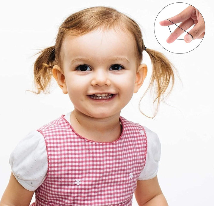 Black Elastic Hair Bands,500Pcs Small Hair Rubber Bands with Box,Mini Elastic Hair Bands for Kids Hair Braids Ponytail Hair, Wedding Hairstyle Etc.