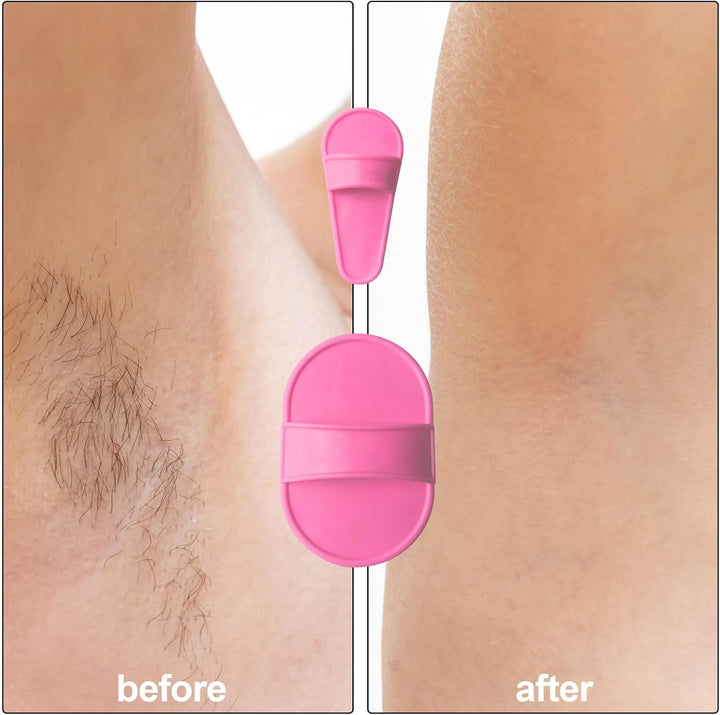 60 Pieces Exfoliating Hair Removal Replacement Pads Set, Painless Hair Removal Sponge Pads for Smooth Skin on Legs Arms Face Lip, Hair Removal Tool, New Portable Body Depilation (60 Pieces)