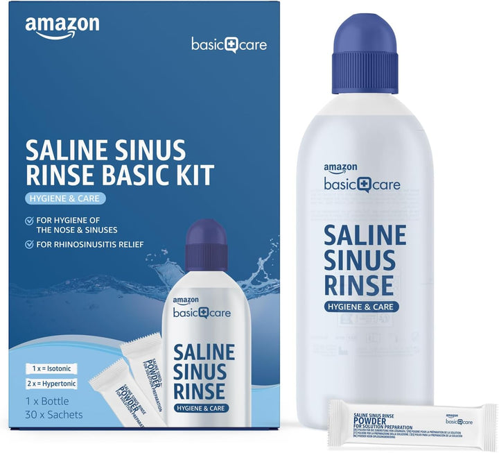 Saline Sinus Rinse Kit 1 Bottle & Pack of 30 Sachets