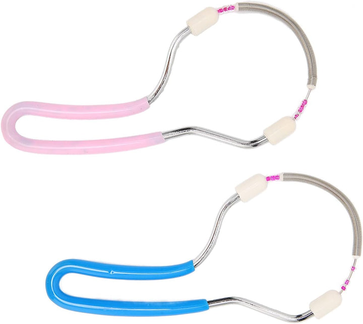 2 Pcs Facial Hair Remover Spring Facial Hair Epilator Spring Face Hair Remover Manual Epilator Spring Facial Hair Roller Threading Epilator Tools