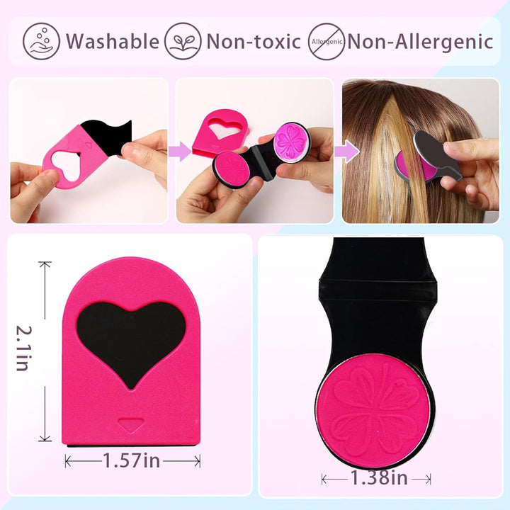 Hair Chalk for Girls Kids, 10PCS Temporary Hair Dye Colour, Coloured Hair Chalk Wash Out Kids, Teenage Girls Gifts, Christmas Gifts for Kids Gifts for 5-15 Year Oldgirls (Pink Etc.)