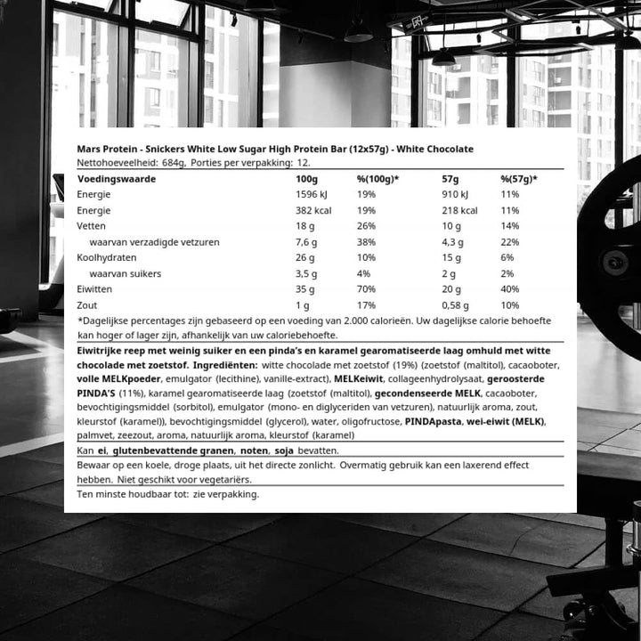 - White Chocolate Low Sugar Protein Bars | 12 X 57G Pack, Only 2G of Sugar per Bar, Hi Protein Energy Snack, 20G Protein
