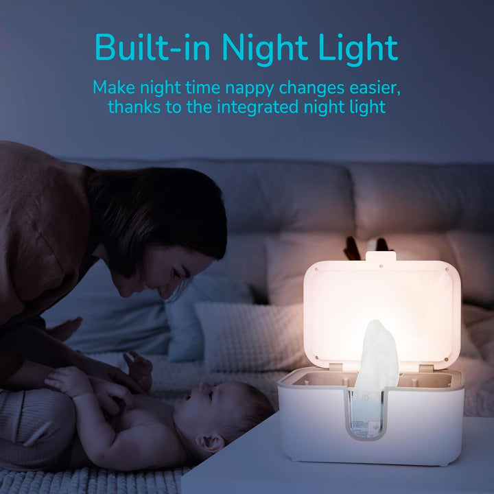 Booboo ® Baby Wipe Warmer with UV Sanitiser | Wipe Warmer for Babies Including Night Light | Large Capacity Wet Wipe Dispenser | X3 Precise Temperature Modes with Fast Heating