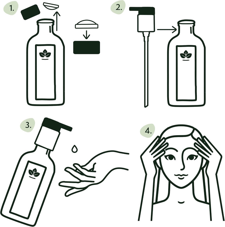 Hair Growth Duo with Rosemary & Batana Oils, Pre-Diluted Oil Set to Stimulate Growth & Strengthen Dry Strands, with Applicator & Pump, for All Hair Types, Vegan