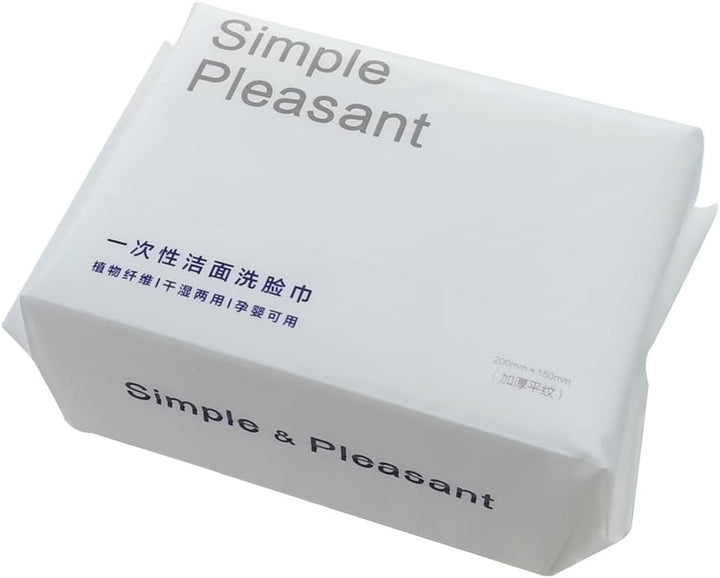 5.9X7.9Inch Organic Cotton Facial Wipes Towel; Ultra Soft Baby Care Tissue, Absorbent Body Wipe for Washing Face Eye Makeup Remover Nail Polish, Wet/Dry Disposable Use Cleaning Face Wipe(2Packs)