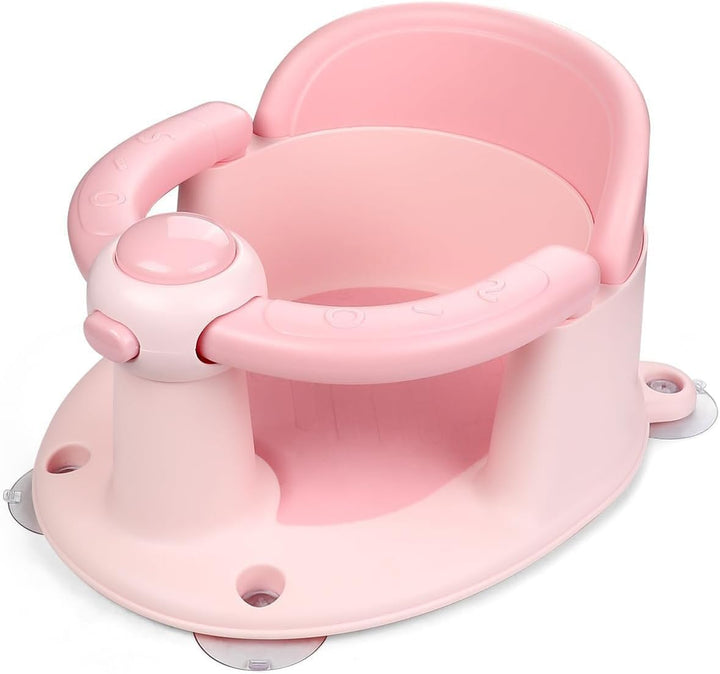 Baby Bath Seat for 6 Months & Up, Non-Slip Toddler & Newborn Sit up Bath Seat (Grey)