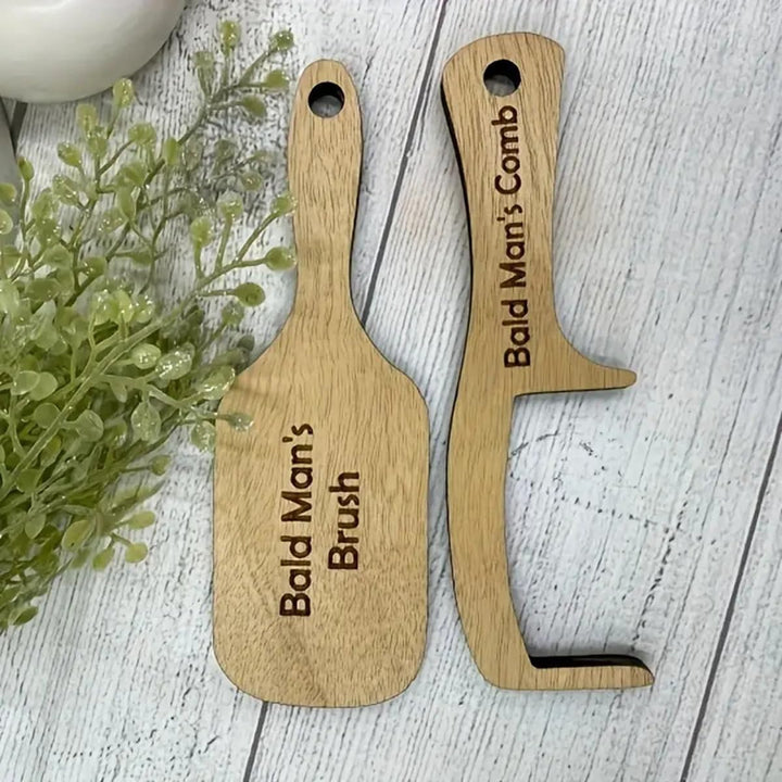 Bald Man Comb Joke Set, Funny Hairless Combing Brush Gag Gifts for Men, Humorous Toothless Combs Blad Mans Brush for Trick Friends Gift