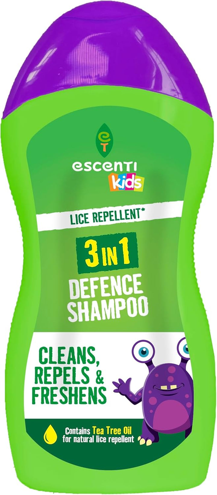 3 in 1 Head Lice Repellent Kids Shampoo & Conditioner with 8 Lice Repellent Hair Bands Included | Head Lice Repellent Defence Treatment | Contains Tea Tree for a Natural Repellent