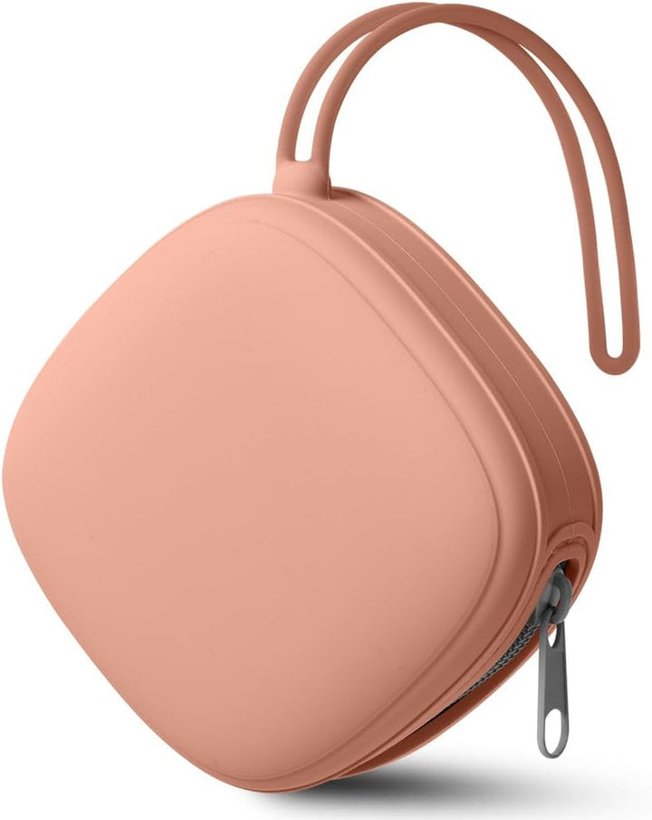 Dummy Holder Case, Silicone Dummy Holder Case, Baby Dummy Holder Case, Square Pacifier Holder Case, Portable Soother Pods for Baby, Baby Pacifier Case for Travel, Home (Green)