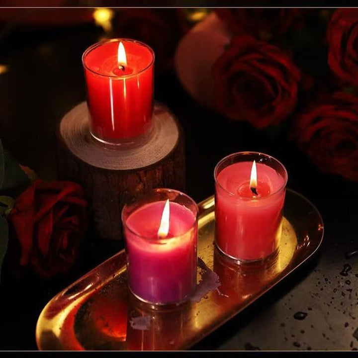 2 Pcs/Set Cup Packaged Aromatherapy Candle,45-50 Degree Low-Temperature Candle, Smoke-Free Cotton Core, Suitable for Weddings, Home Decoration and Spa Centers (Pink - Rose Fragrance)