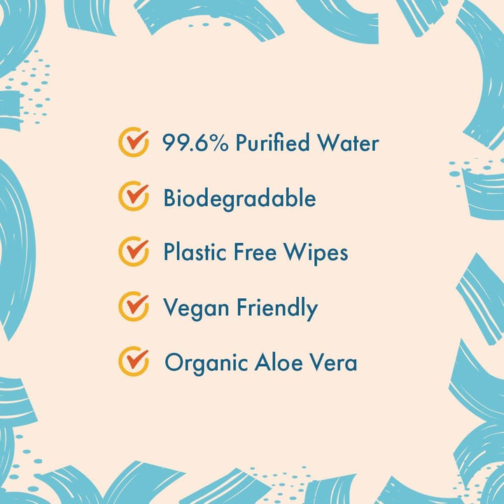 Originals Baby Wipes, 100% Biodegradable, Plastic Free, 99.6% Purified Water, Newborn Wipe, Vegan, Paraben and Perfume Free, NHS Approved (12 Packs of 64, 768 Wipes)