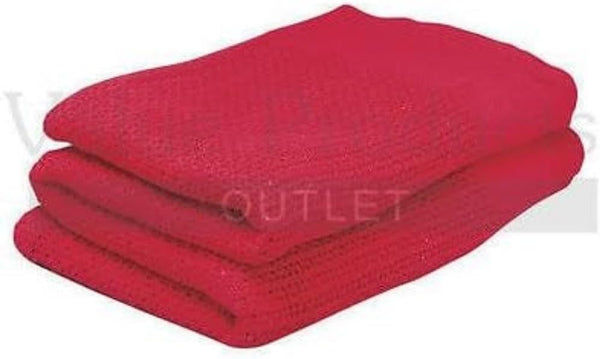 Red Cotton Cellular First Aid Blanket